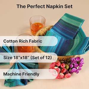 Serviettes en tissu de lin réutilisables imprimées pour restaurants, serviettes à motif quadrillé pour dîners et mariages, style tissage uni pour fêtes - Product Image 4