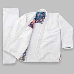Uniforme de BJJ blanco para hombre, corte regular, transpirable, 100% algodón, ropa de artes marciales, talla adulto con forro. - Product Image 2