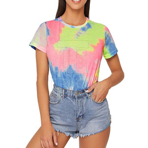 Camiseta Tie Dye Lisa y Sólida, Cómoda, Talla Grande, Ropa Casual para Mujer, Camiseta Tie Dye a Precio Razonable - Product Image 3