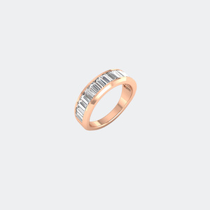 แหวนแบบครึ่งวงกลมฝังเพชรทรงบาแกตต์ น้ำหนักรวม 1.50 กะรัต - Product Image 6
