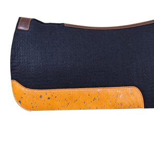 Tapis de selle tout usage bleu avec panneau orange doublé polaire – Tapis de selle pour l'équitation – Produit très demandé - Product Image 4