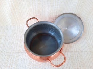 Marmite en cuivre de qualité supérieure avec couvercle, double poignée, design vintage, résistante à la chaleur pour cuisinière à gaz et à induction - Product Image 6
