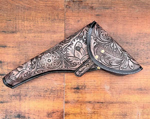 Étui dissimulé de style Cowboy en cuir de vachette sculpté sur mesure luxueux Western fait à la main oeuvre ceinture boucle étuis - Product Image 2