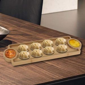 Bandeja de Madera de Bambú para Aperitivos, Forma Rectangular, Estilo Exclusivo, Decorativa para el Hogar y Restaurantes, en Venta - Product Image 4