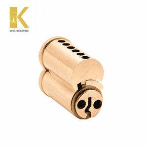 Cilindro de Puerta de Repuesto Rápido, Latón Satinado, 6 Pines, Ranura B, SFIC, para Seguridad de Puertas Comerciales - Product Image 6