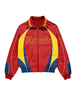 Ensemble de survêtement unisexe décontracté, veste à fermeture éclair à manches longues avec pantalon à cordon de serrage, design bicolore, style sportif - Product Image 4
