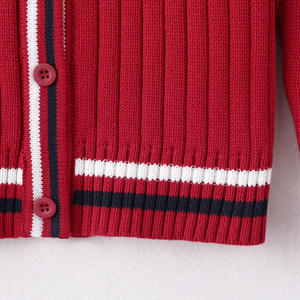 Cárdigan transpirable con cuello en V para hombre, suéter de punto a rayas estilo universitario, chaqueta de punto con botones estilo preppy. - Product Image 3