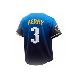 Camiseta de Béisbol Sublimada Personalizada, Uniforme de Equipo MALUZA, Ropa Deportiva Transpirable de Poliéster, OEM ODM, Manga Corta, Protección UV - Product Image 4