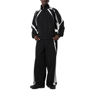 Nuevo Conjunto Deportivo de Dos Piezas con Capucha y Detalles Reflectantes para Invierno, Estilo Urbano, Unisex, Impermeable - Product Image 1