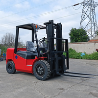 Chariot élévateur diesel robuste de 3 tonnes [certifié CE/ISO] pour usage extérieur en entrepôt, chariot élévateur à combustion interne avec pince souple