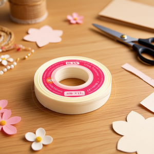 Ruban gros-grain Ilan Cream 15Y 1,5 cm de largeur pour travaux manuels et décoration - Product Image 2