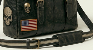 Gothic Punk <b>Student</b> <b>Backpack</b> Geometric Satchel PU Leather Detachable Zipper Crossbody Shoulder Bag for Daily Campus - Product Image 4