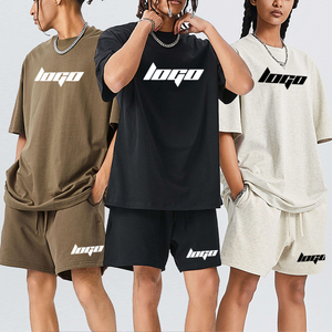 Ensemble 2 pièces formel homme été : T-shirt et short coupe ample, design uni, 100% fibre de bambou respirante - Product Image 2