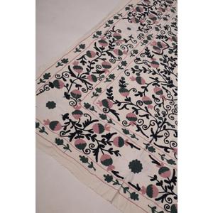 ผ้าห่มลาวีนาส โบโฮ แฮนด์เมด วินเทจ คันธา ซูซานี  ผ้าควิลท์รักษ์โลก ซักได้ ผลิตจากผ้าฝ้าย 100% ลายดอกไม้ ผ้าคลุมเตียง ผ้าห่มอินเดีย - Product Image 4