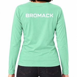 <b>Women</b> T <b>Shirt</b> Mint Green Color Long Sleeve Design Classic Crew Neck Lifestyle Clothing Custom Colors Custom Sizes Custom Logo - Product Image 2