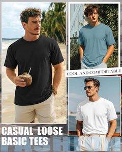 Camiseta de Algodón Cómoda para Hombre, Nueva Moda, Ligera, Transpirable, Tela Suave al Tacto, Ropa Casual para Uso Diario, Pedido al por Mayor - Product Image 6
