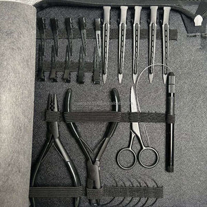 Kit professionnel de pose d'extensions capillaires micro-anneaux en gros – Pinces en acier inoxydable et outils pour extensions à bandes adhésives – Options personnalisables - Product Image 2