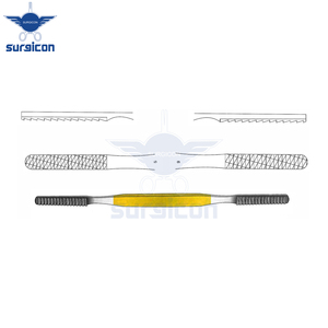 ที่ขูดจมูก Fomon ขนาด 20.5 ซม. / 8 นิ้ว แบบตรง พร้อมหัวทังสเตนคาร์ไบด์ TC ขนาด 40 x 7 มม. รุ่น Fig. 5/6 สำหรับการปรับรูปทรงกระดูกจมูกอย่างแม่นยำ - Product Image 4