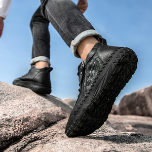 Botas Martin para Hombre, de Media Caña, de Cuero, Antideslizantes, Cómodas, Casuales, para Senderismo y Montañismo, Tallas Grandes, en Oferta - Product Image 4