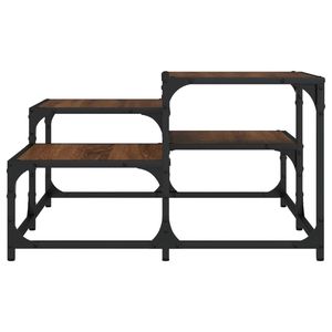 Tavolino da caffè in legno ingegnerizzato di rovere marrone medio e metallo - Product Image 4