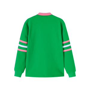Cárdigan de Forro Polar Verde Personalizado para Hermandades, Corte Unisex con Cuello en V, para Pedidos de Grupos de Hermandades, Etiquetas Personalizadas, Servicio OEM para Compradores B2B - Product Image 2