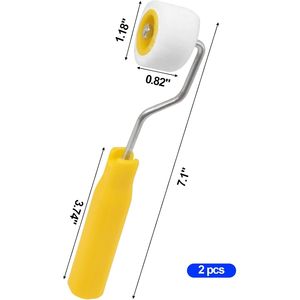 Rulli per Pittura Extra Piccoli da 4/5 Pollici per Ritocchi, Bordi o Angoli, Pennelli in Lana per Dettagli, Strumento per Pittura - Product Image 2