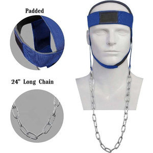 Arnés de entrenamiento de músculos cervicales de alta resistencia, equipo cómodo para levantamiento de pesas con cadena de acero y acolchado suave para soporte. - Product Image 3