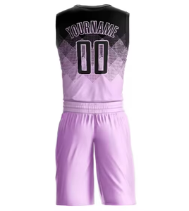 Uniformes de Baloncesto Deportivos de Último Diseño, Impresión Personalizada, Uniforme de Baloncesto de Color Sólido - Product Image 3