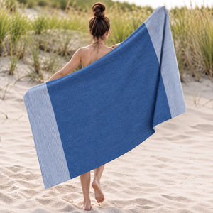 Best Quality 100% Cotton <b>Turkish</b> Fouta <b>Towel</b> Quick-Dry & Eco-Friendly Striped Design 160 GSM for Beach, Travel Use - Product Image 1