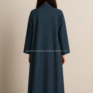 Robe Abaya en jean élégante pour femmes, mode modeste, manches longues, vêtements décontractés, vêtements musulmans, tissu en jean doux - Product Image 1