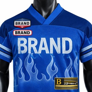 Ensemble de maillot et short de football américain personnalisé, uniforme sportif respirant, vêtements d'équipe personnalisés pour les entraînements et les matchs - Product Image 5