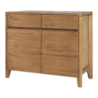 Commode à tiroirs en teck naturel de style luxueux pour chambre à coucher, hôtel, appartement, meubles