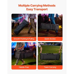 Borsa per il trasporto di accessori per batteria 1680D con maniglia robusta e cerniera scorrevole, custodia resistente 1680D per attrezzatura da batteria - Product Image 5