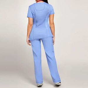 Meilleures ventes : Ensemble de blouses médicales pour femmes avec logo personnalisé, infroissable, motif dessiné à la main, pour chirurgie et soins infirmiers, vente en gros, personnalisable - Product Image 2