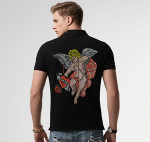 Nouvel Arrivage – T-shirts Polo Homme Anti-Plis Rayés Ornés de Diamants, Marque Tendance 2025, Vente en Gros Transfrontalière à Succès - Product Image 1