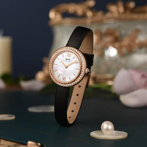 <span class=keywords><strong>Montre</strong></span> pour <span class=keywords><strong>femme</strong></span> I&W CARNIVAL, luxe, charme, bracelet en cuir de vachette, boîtier en acier inoxydable, cristal saphir, 30 mm, quartz, cadran à aiguilles - Product Image 5