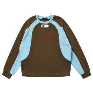 เสื้อสเวตเชิ้ตแขนแร็กแลนสีดำขาวสำหรับผู้ชาย ผลิตจากผ้าฝ้ายพรีเมียม สำหรับแบรนด์สตรีทแวร์ - Product Image 6