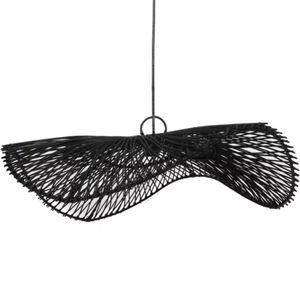 Abat-jour en rotin naturel, lampe suspendue en bambou, couvre-lampes en osier, designs asiatiques modernes écologiques pour la maison, les hôtels, les restaurants - Product Image 5