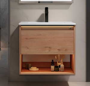 โต๊ะเครื่องแป้งไม้ลอยตัวพร้อมรางเก็บเครื่องประดับในตัว - Product Image 4