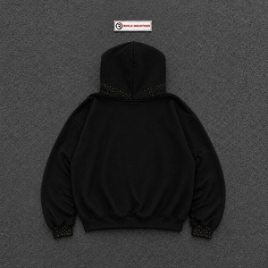 เสื้อฮู้ดซิปสีดำสำหรับผู้ชาย พิมพ์ลาย UFO และการ์ตูน สไตล์สตรีทแวร์ ทรงโอเวอร์ไซส์ ผ้าฝ้ายเฟรนช์เทอร์รี่ เสื้อคลุมตัวยาว ลดราคา - Product Image 6
