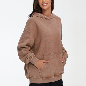 Sudadera con Capucha Clásica Vintage para Mujer, de Algodón Grueso, para un Estilo Urbano Informal - Product Image 6