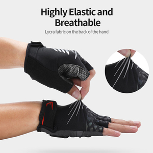 ถุงมือยกน้ำหนักซิลิโคนสำหรับผู้ชายพร้อมโลโก้แบบกำหนดเอง |   ถุงมือฝึกปั่นจักรยาน - Product Image 4