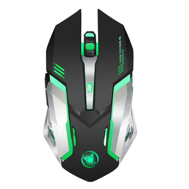 2024 HXSJ 2.4GHz Wireless Gaming Mouse M10 Optical RGB Backlit Right-Handed 125Hz 7-Button Rechargeable in Stock for PS5