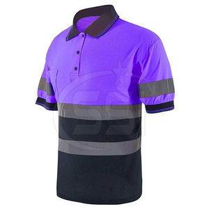 Polo de sécurité pour travaux en extérieur, classe 2 ANSI, tissu respirant imperméable, tissu performant réfléchissant, équipes de construction industrielle - Product Image 2