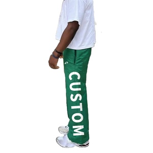 Pantalon de survêtement large personnalisé pour homme, en nylon léger, style streetwear, taille élastique, coupe décontractée, approvisionnement en gros OEM - Product Image 1