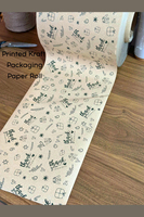 Rouleau de papier kraft imprimé sur mesure avec logo imprimé, largeur 25 cm |   115 g/m² |   Structure Premium à 3 couches
