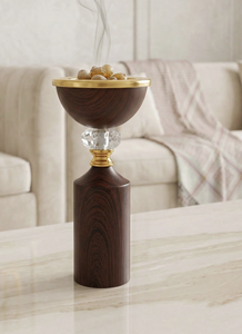Quemador de Bakhoor Decorativo con Acabado de Madera y Recipiente de Acero Inoxidable, Porta Incienso Árabe para Aromatizar el Hogar - Product Image 3