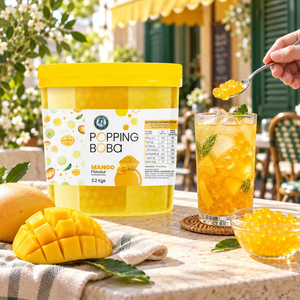 Perlas de Jugo de Mango VINUT TRUST, Boba Explosiva, Envase de 3.2 kg para Té con Leche y Bebidas, Proveedor Mayorista y Exportador - Product Image 6