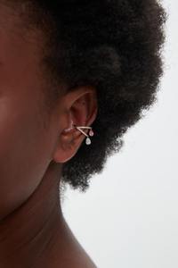 Pendientes de Aro de Oro Sólido de 14K de Lujo con Diamantes Cultivados en Laboratorio en Corte Pera Rosa y Blanco, con Dijes Flotantes, Elegantes para Mujer, Regalo de Boda, Joyería - Product Image 6