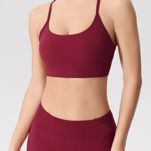 <b>Women</b> Racerback Sports Bra Solid Color Seamless Medium Support Yoga <b>Top</b> - Product Image 4